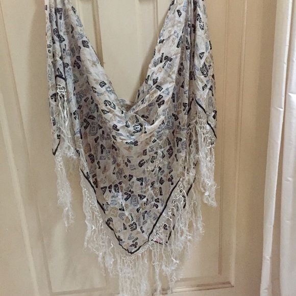 Elegant Collection Accessories Elegant Collection Silk Scarf Fringe